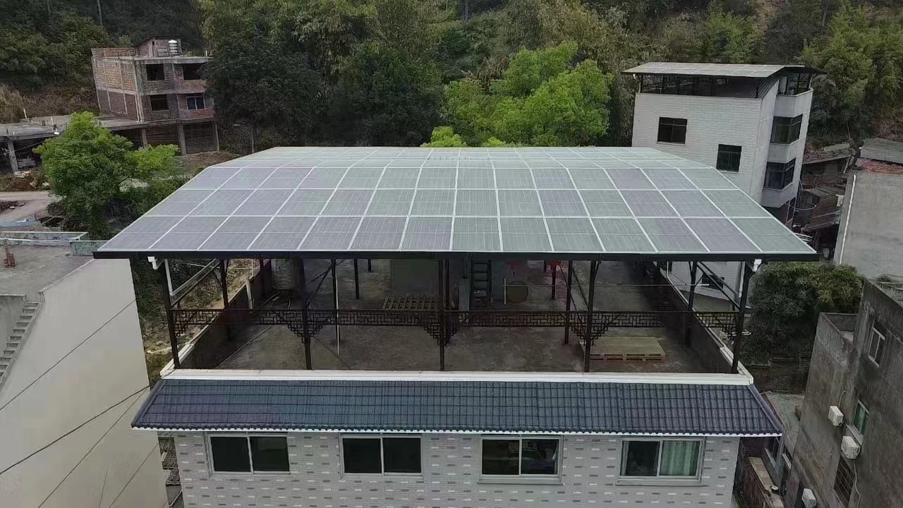 桂林15kw+10kwh自建别墅家庭光伏储能系统